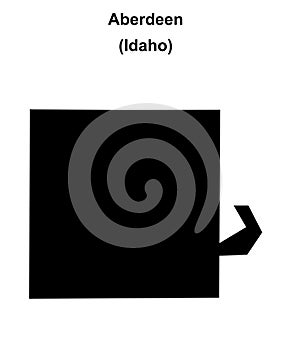 Aberdeen outline map