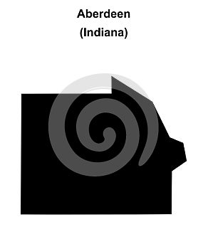 Aberdeen outline map