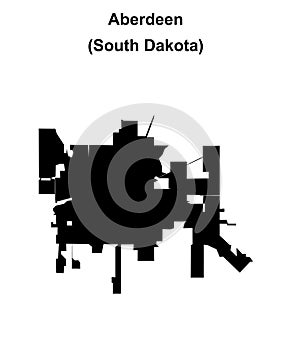 Aberdeen outline map