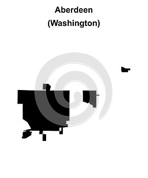 Aberdeen outline map
