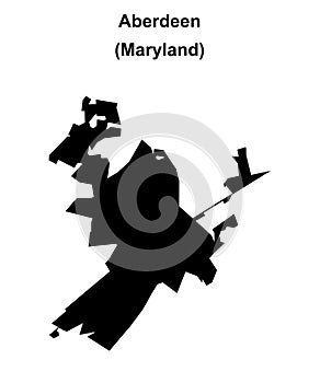 Aberdeen outline map