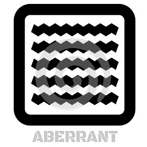 Aberrant conceptual graphic icon
