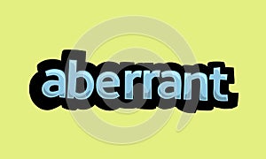 ABERRANT writing vector design on a yellow background photo