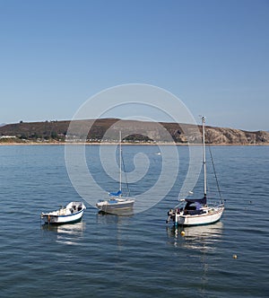 Abersoch Gwynedd Wales Llyn Peninsula boats in harbour