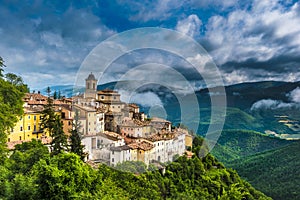 Abeto small town in Umbria, Italy photo