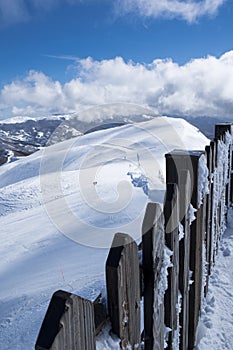 Abetone Italy - tuscany landscape in the winter photo
