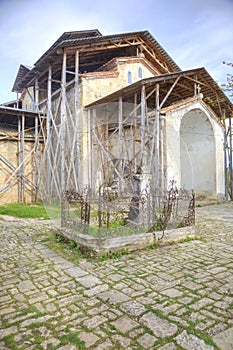 Abhazia. A temple of Dormition of most Holy our Lady is in a village Lykhny