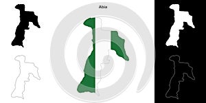 Abia outline map
