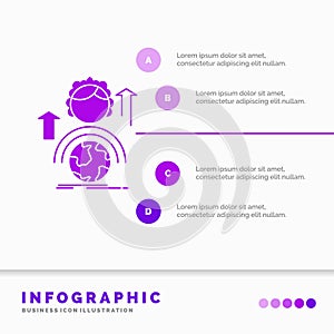 abilities, development, Female, global, online Infographics Template for Website and Presentation. GLyph Purple icon infographic