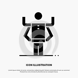 Ability, Human, Multitask, Organization solid Glyph Icon vector