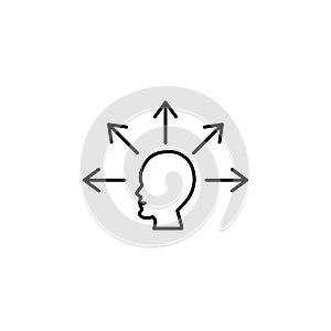 Ability, idea, planning icon. Element of money diversification illustration. Premium quality graphic design icon. Signs and symbol