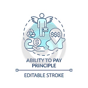 Ability to pay principle concept icon