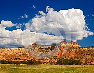 Abiquiu New Mexico landscape and clouds