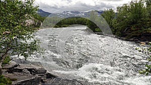 Abiskojokk river in Abisko National Park in Sweden