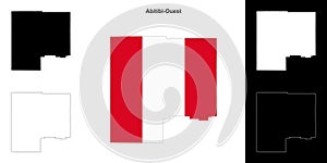 Abitibi-Ouest outline map photo