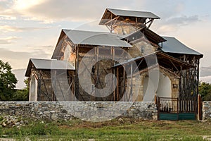 Abkhazia. The temple of the Dormition of the Theotokos in the village of Lykhny photo