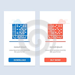 Ableton, Application, Audio, Computer, Draw  Blue and Red Download and Buy Now web Widget Card Template photo