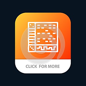 Ableton, Application, Audio, Computer, Draw Mobile App Button. Android and IOS Line Version