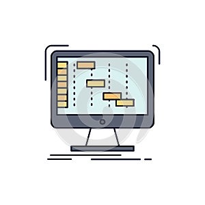 Ableton, application, daw, digital, sequencer Flat Color Icon Vector