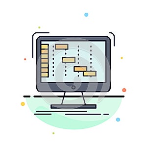 Ableton, application, daw, digital, sequencer Flat Color Icon Vector