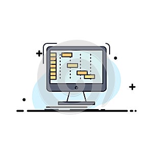 Ableton, application, daw, digital, sequencer Flat Color Icon Vector