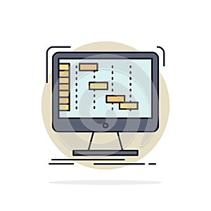 Ableton, application, daw, digital, sequencer Flat Color Icon Vector