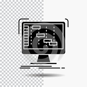 Ableton, application, daw, digital, sequencer Glyph Icon on Transparent Background. Black Icon