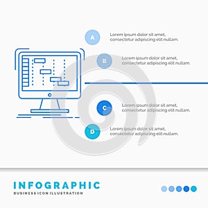 Ableton, application, daw, digital, sequencer Infographics Template for Website and Presentation. Line Blue icon infographic style