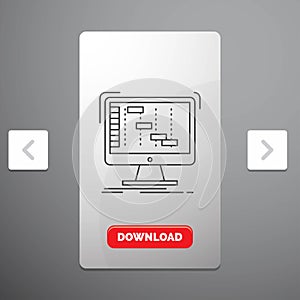 Ableton, application, daw, digital, sequencer Line Icon in Carousal Pagination Slider Design & Red Download Button
