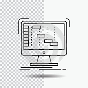 Ableton, application, daw, digital, sequencer Line Icon on Transparent Background. Black Icon Vector Illustration