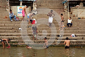 Ablution in the sacred Ganges river