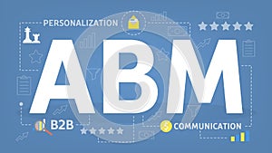 ABM or account based marketing concept. Personalization