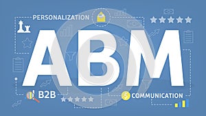 ABM or account based marketing concept. Personalization photo
