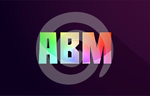 abm a b m letter combination rainbow colored alphabet logo icon