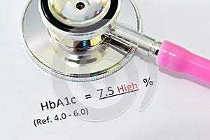 Abnormal high HbA1c test result