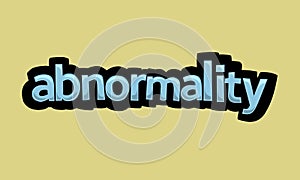 ABNORMALITY writing vector design on a yellow background