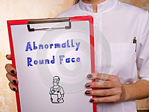 Abnormally Round Face sign on the sheet