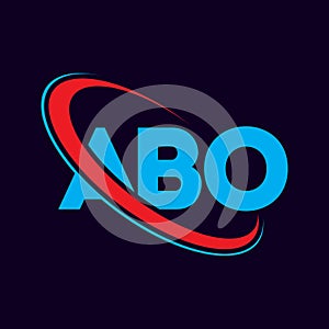ABO letter logo design on white background. A B O letter design. A B O, abo, a b o