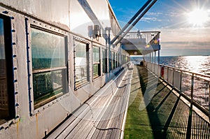 Aboard the Cape May -Lewes Ferry, in the Delaware Bay between Ne