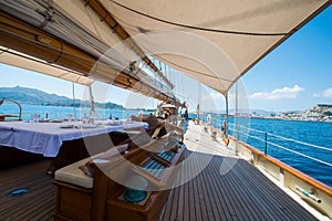 Aboard a yacht on the ionian sea