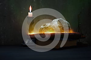 In the abode of the alchemist and magician.