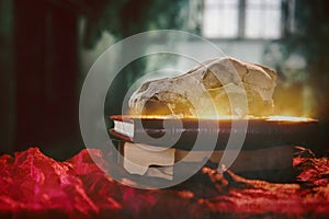 In the abode of the alchemist and magician.