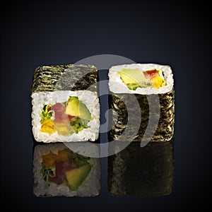 Abogado roru rolls with avocado photo