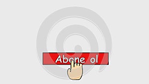 Abone ol. Subscribe in turkish. Phrase on transparent background video 4k for Youtube