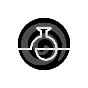 Aboratory logo design template, erlenmeyer flask icon, lab symbol illustration - Vector photo