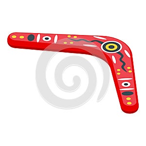 Aborigin boomerang icon isometric vector. Ethnic culture