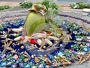 Aboriginal andean ritual Chacana, Ecuador