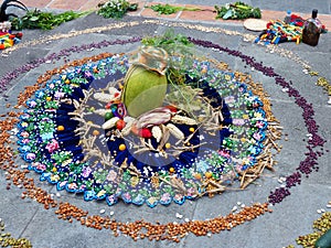 aboriginal andean ritual Chacana, Ecuador photo