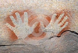 Aboriginal art - hand detail photo