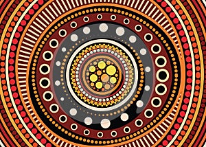 Aboriginal art vector background.